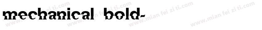 mechanical bold字体转换